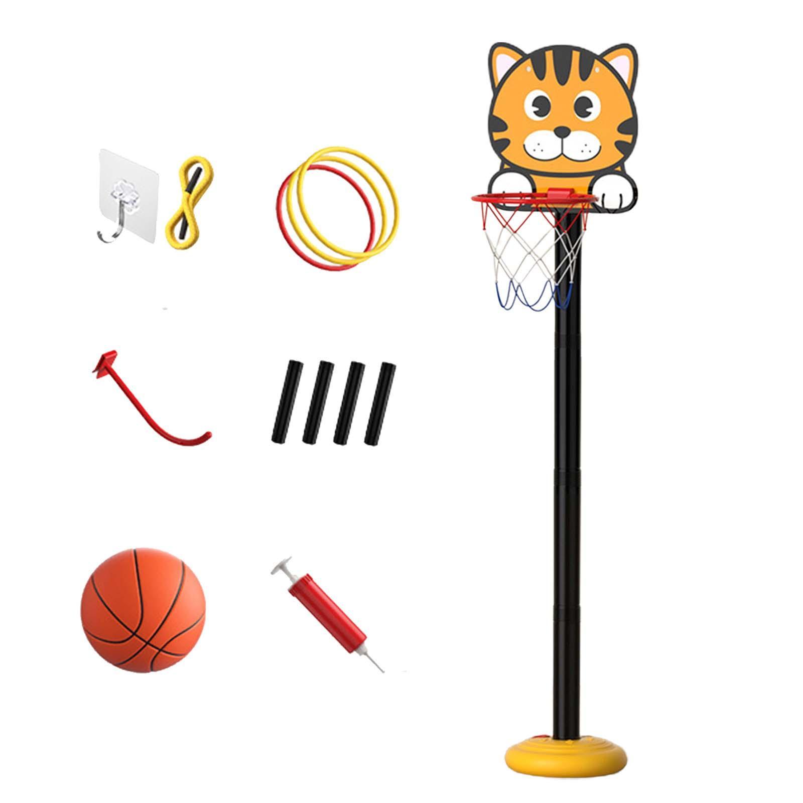 Mini Basketball Hoop with Balls Kids Basketball Hoop Set Cartoon Multifunction Indoor Outdoor Foldable Basketball Hoop Set for Children