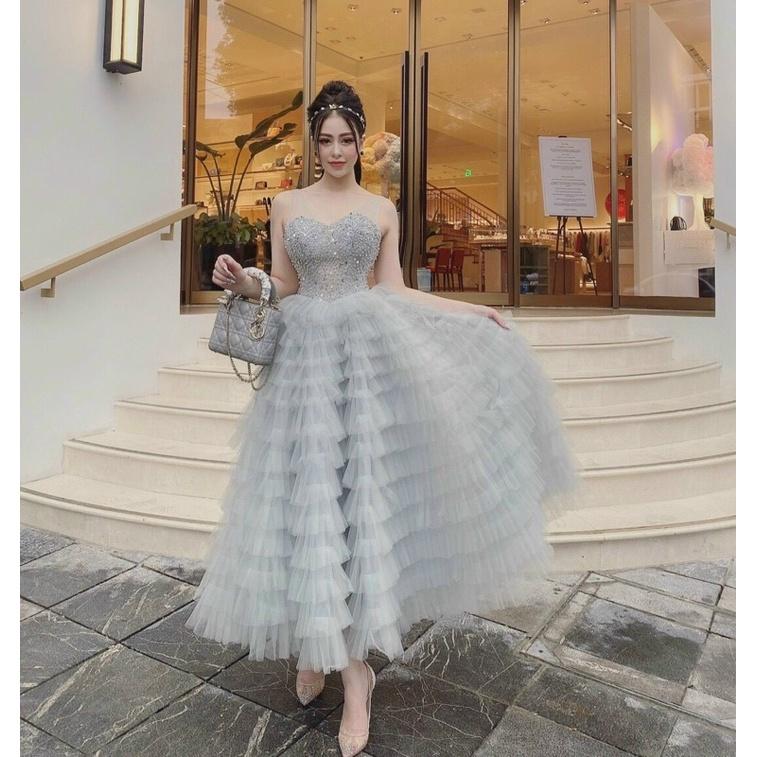 Đầm váy nữ xoè công chúa tầng cực xinh có 3 màu