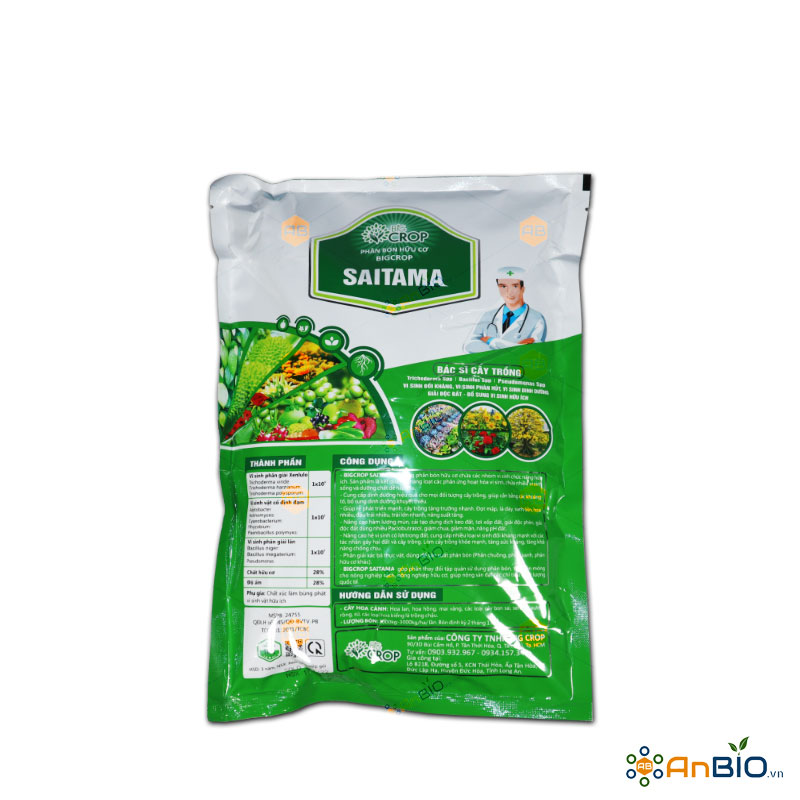 Phân Bón Hữu Cơ VI SINH SAITAMA | Bổ sung vi sinh hữu ích - Gói 1Kg