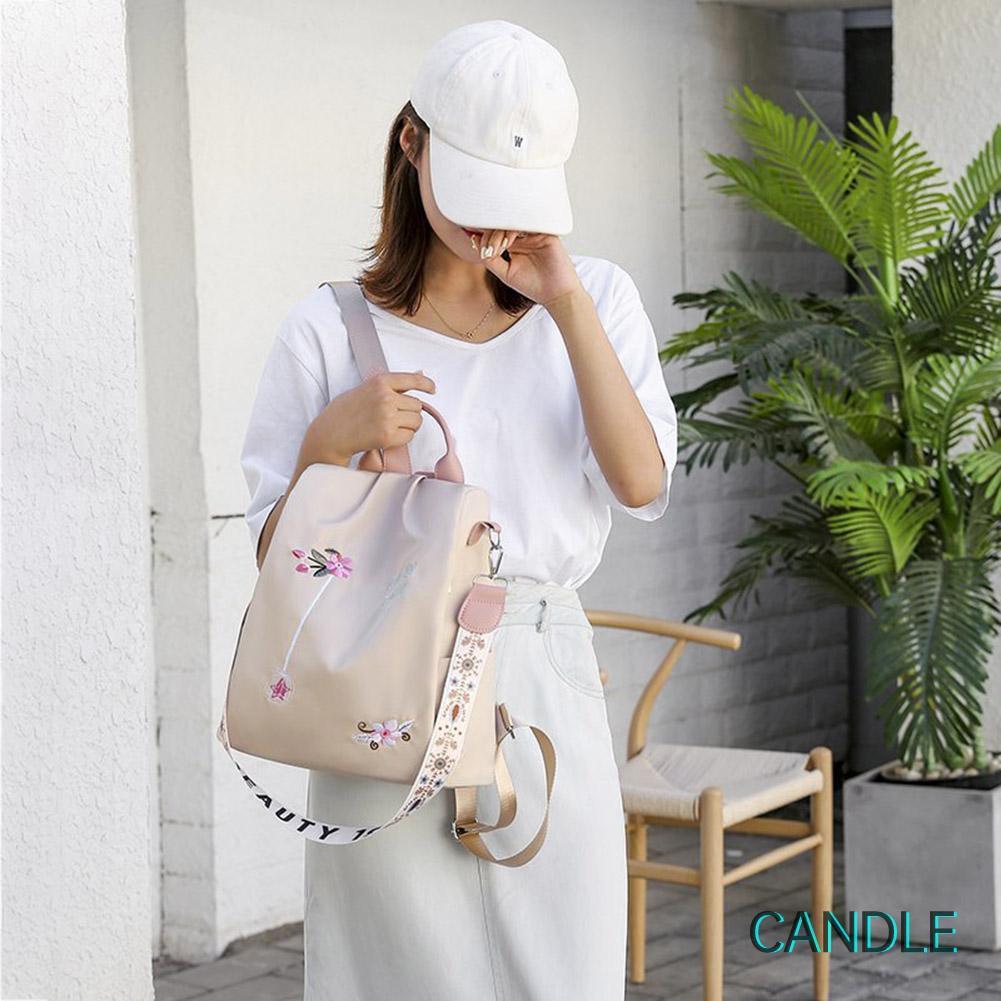 Ba Lô Vải Thêu Hoa Xinh Xắn Cho Nữ