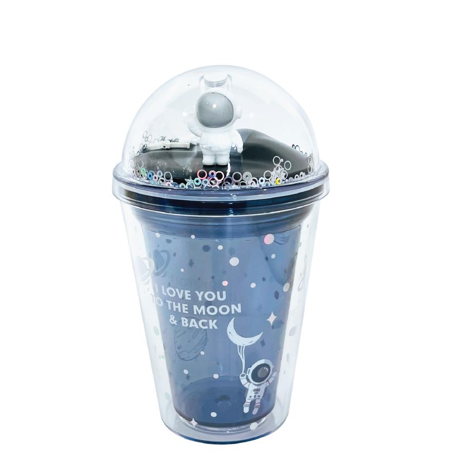 Ly Nhựa Clever Cup Astronaut Galaxy Xanh CLEVERHIPPO PCUP05/BLUE