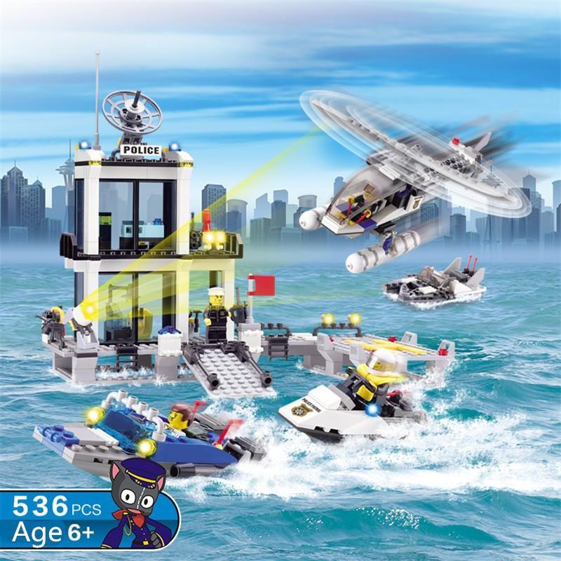 Bộ Mô Hình Lắp Ghép Cảnh Sát Biển 536 Chi Tiết