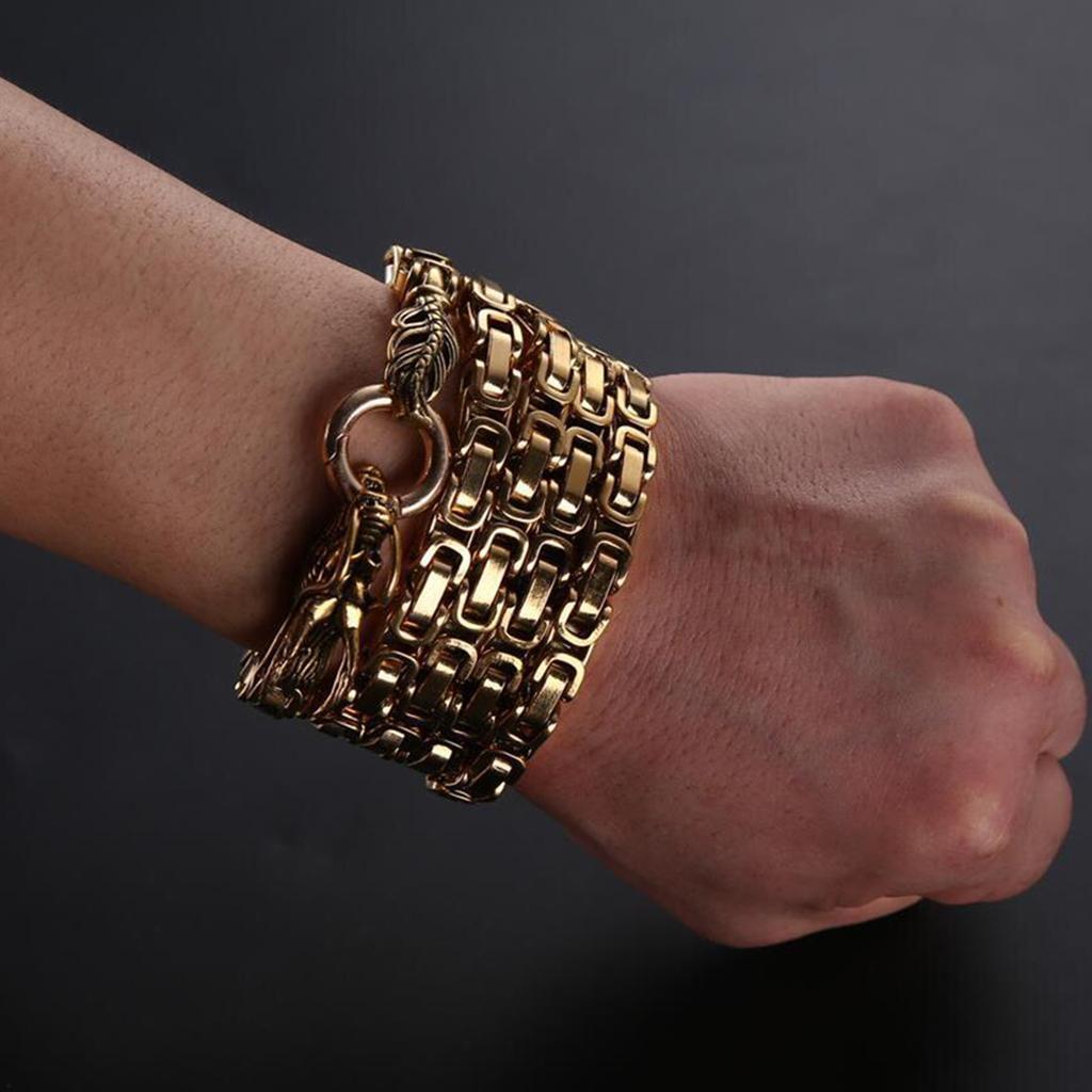 Outdoor Mens Biker Dragon Curb Chain Necklace Biker Link