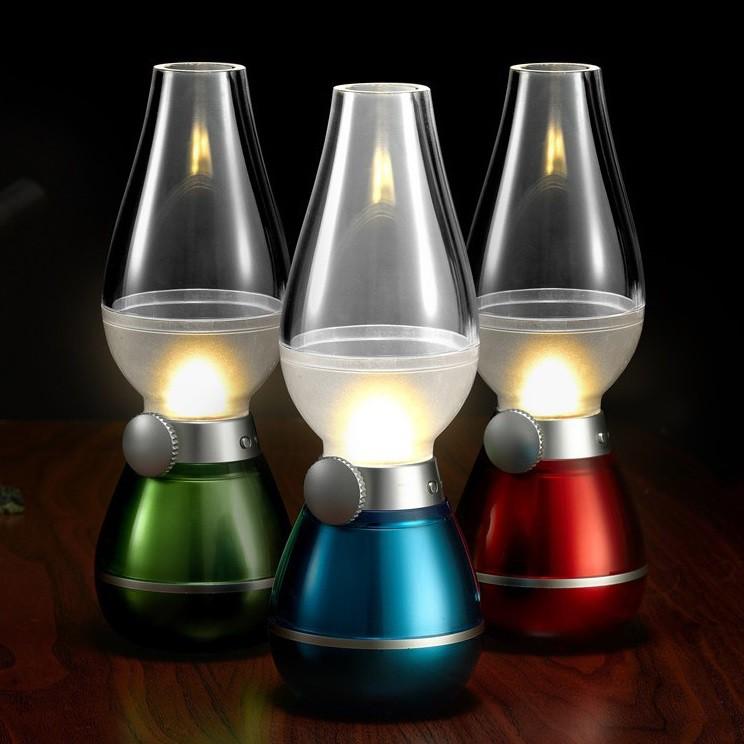 Đèn Thần Aladin Led Điện Tử Cảm Biến Thổi Là Tắt Kiểu Đèn Dầu Không Khói - Đèn LED Sạc Để Bàn Trang Trí Đẹp Mắt