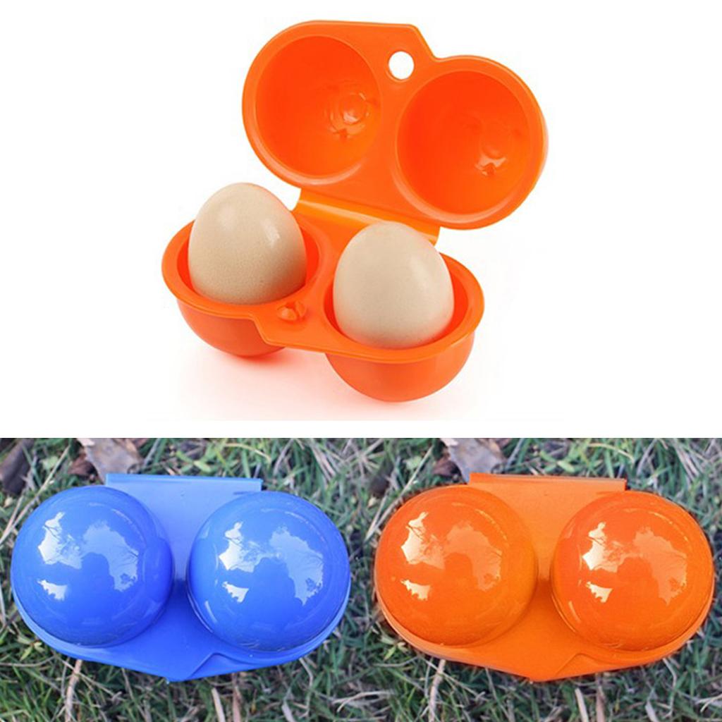 Portable Kitchen Egg Storage Box Container Outdoor Camping Carrier Orange