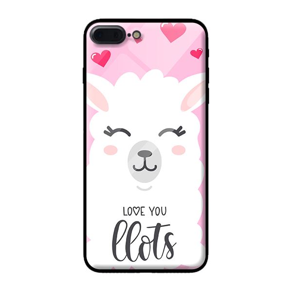 Ốp kính cường lực cho iPhone 7 Plus mẫu cừu 2 - Hàng chính hãng