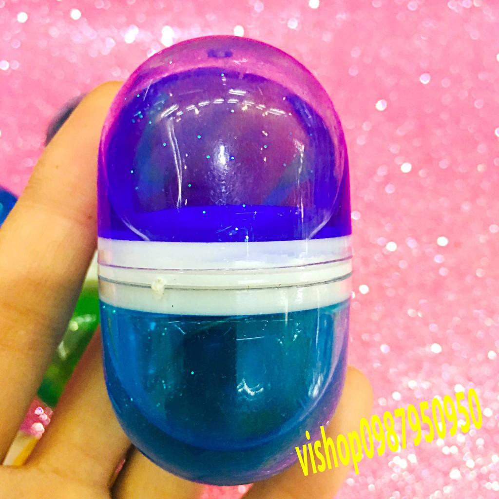 slime  lọ tròn phối 2 màu sắc dạng mềm đặc mã AQV14 Ukéo