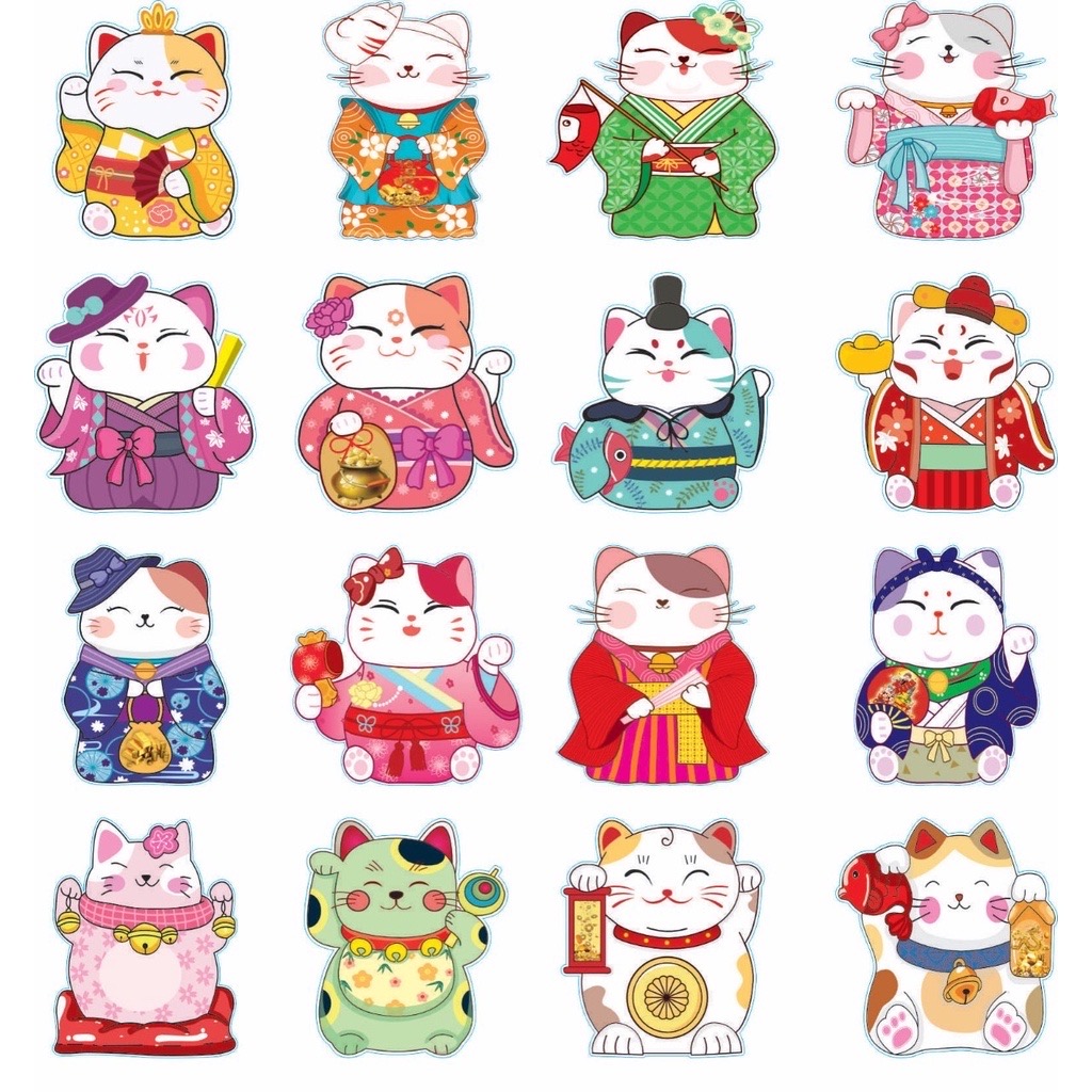 Bao Lì Xì Chibi Hoạt Hình Dễ Thương Có PHẢN QUANG Mừng Tuổi Tết Quý Mão 2023 (Set 10 - 50 Bao)