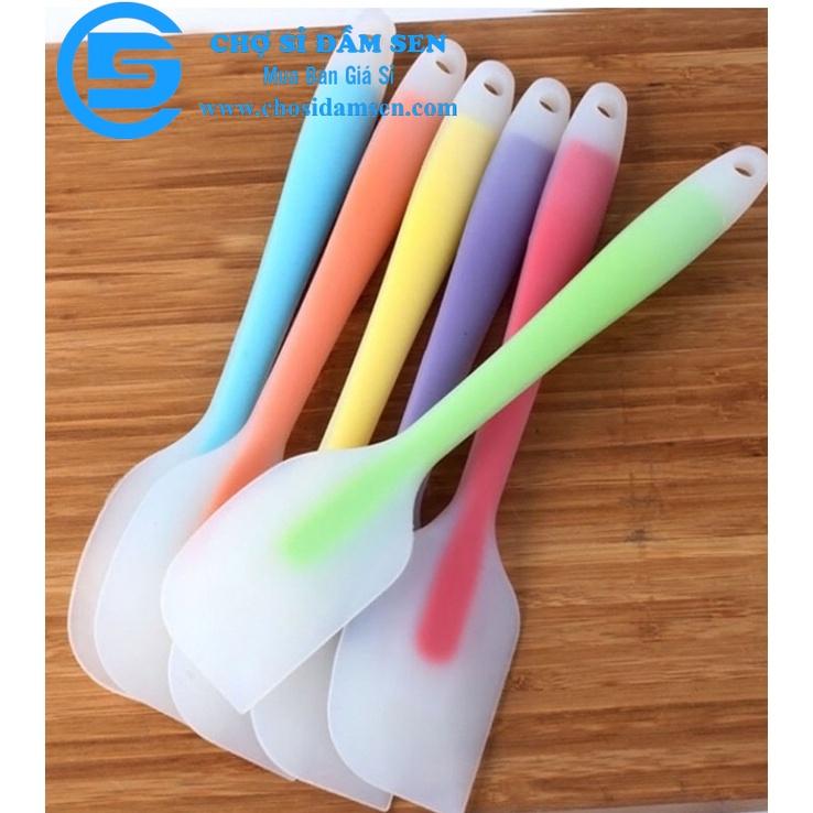 Cây quét kem nhiều màu, Phới dẹt vét, trộn bột silicone đúc liền lõi màu, Spatula- cây trộn bột, cây vét thực phẩm, thức