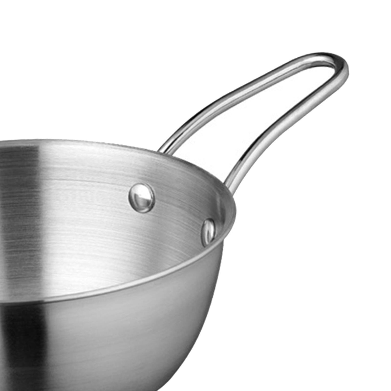 304 Stainless Steel Camping Pot Picnic Bowl Tableware Lightweight Multifunctional Food Bowl for Outdoor Meal Prep, Serving, Baking