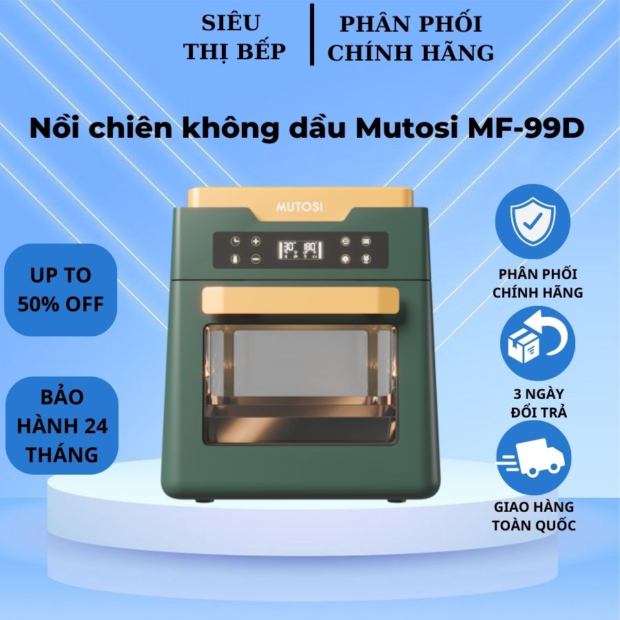 Nồi chiên không dầu Mutosi MF-99D dung tích 12 Lít - Công nghệ nhật bản - Hàng chính hãng