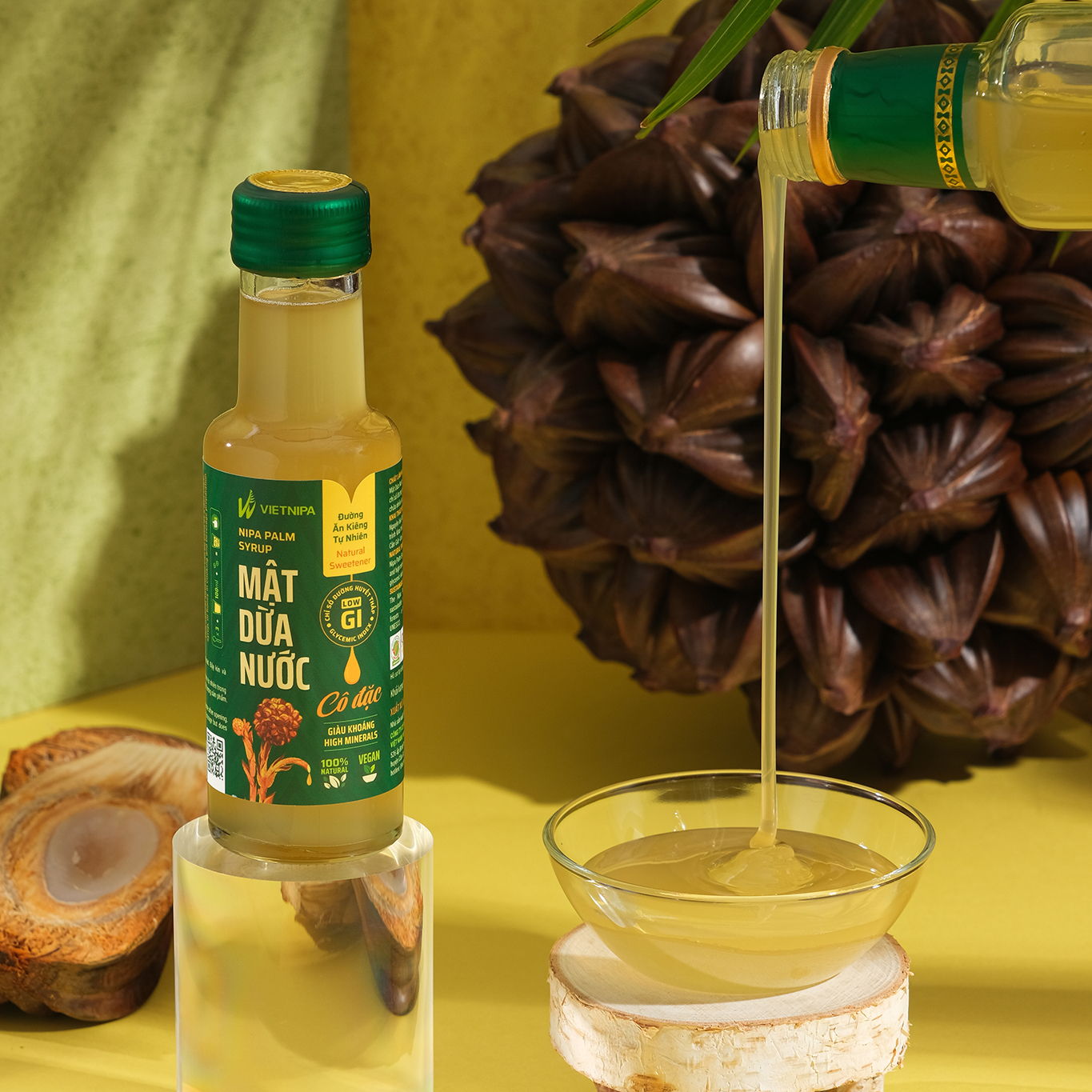 Mật Dừa Nước Cô Đặc Tự Nhiên 25g/375g - Mật Dừa Nước Ông Sáu - Vietnipa - Đặc sản Cần Giờ