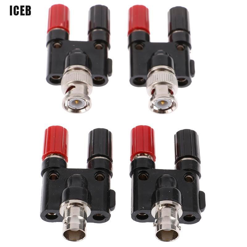 1 Đầu Nối Bnc Male / Female Sang Dual Banana Jack Bắp Chuối 4mm