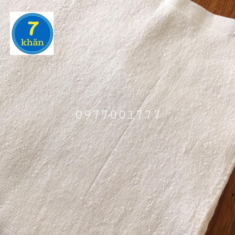 Khăn mặt trắng hoặc khăn lau tay khách sạn 100% cotton - Phong Phú