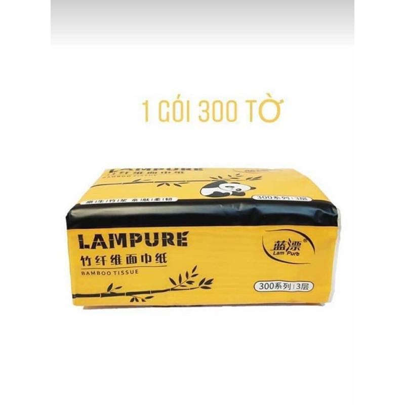 FREE SHIP - Thùng 30 gói giấy ăn gấu trúc hãng Lampure hàng 300 tờ/1 gói - hàng loại 1,giấy 3 lớp siêu dai