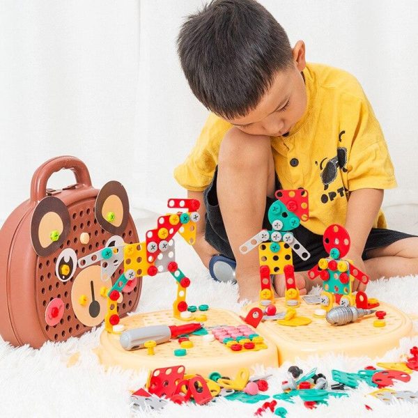 Đồ chơi vali chứa dụng cụ ốc vít tháo gỡ cho bé