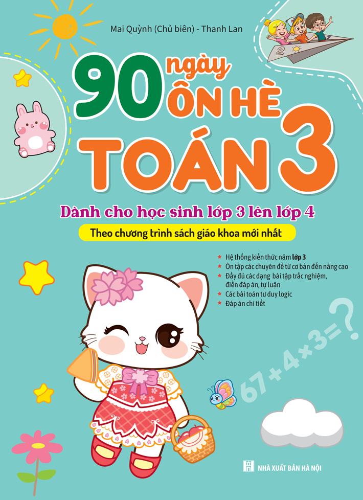 Sách - 90 Ngày Ôn Hè Toán 3 - Dành Cho Học Sinh Lớp 3 Lên Lớp 4