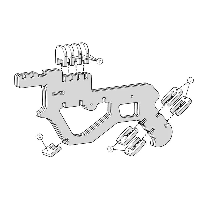 Đồ chơi bắn Ping Pong bóng bàn bằng gỗ DIY tự lắp ráp Mẫu 8