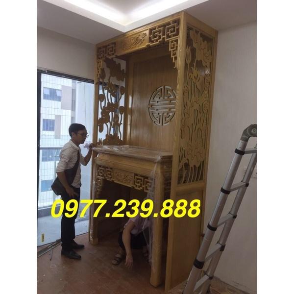 Bộ bàn thờ sồi chung cư 100%
