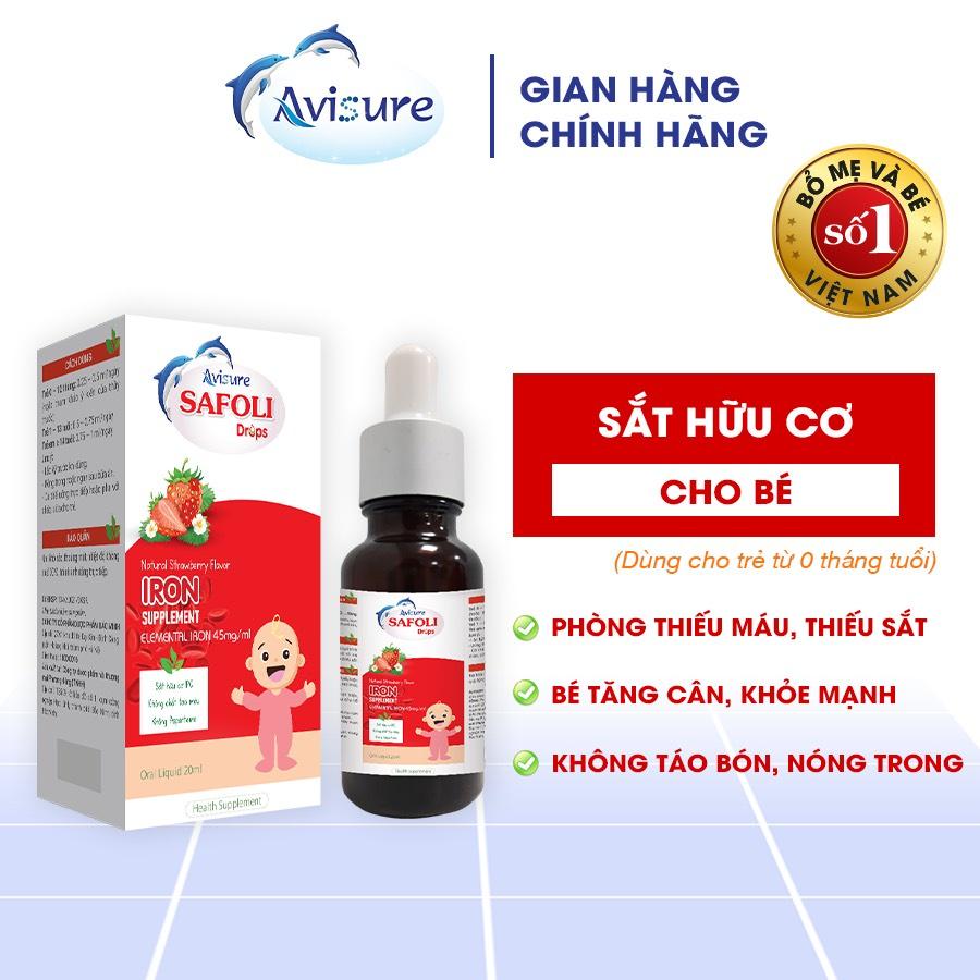 Sắt Avisure Safoli Drops hữu cơ dành cho bé 20ml