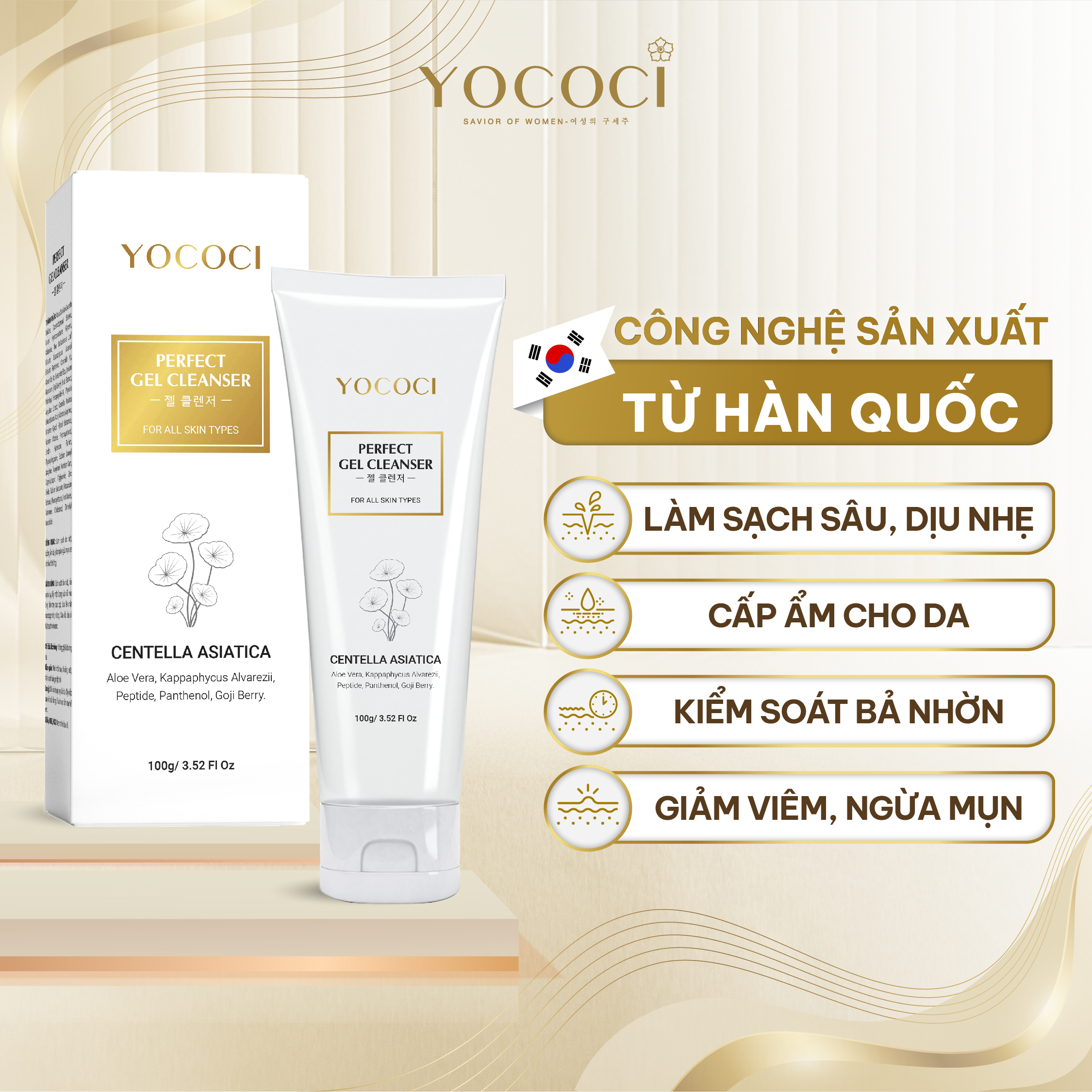 Gel Rửa Mặt YOCOCI Perfect Gel Cleanser 100g