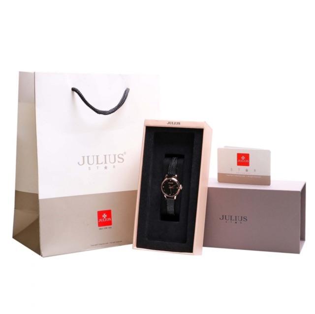 Đồng Hồ Nữ JS-045C Kính Sapphire Julius Star Hàn Quốc Dây Thép
