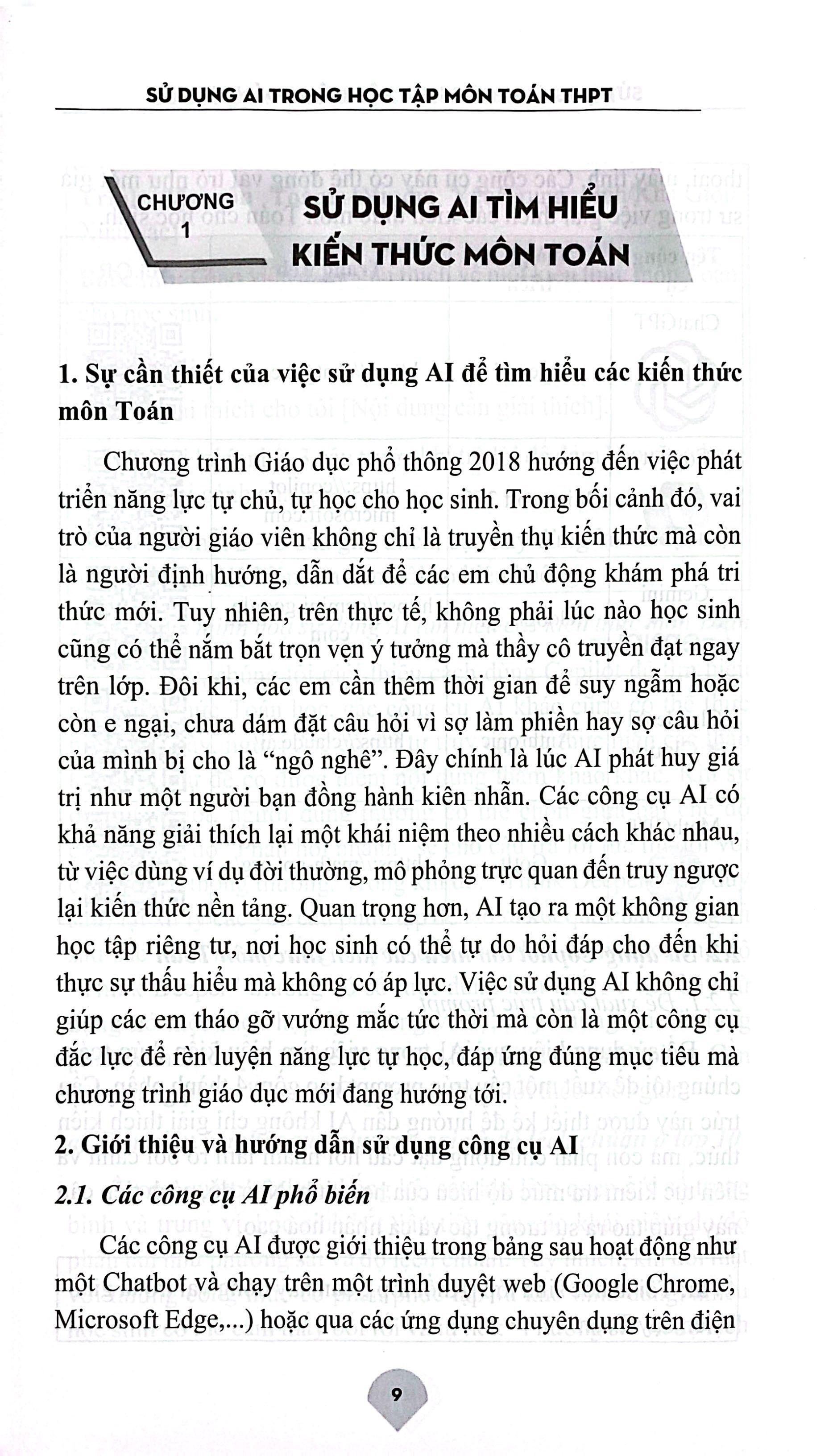 Sách - Sử Dụng AI Trong Học Tập Môn Toán Trung Học Phổ Thông