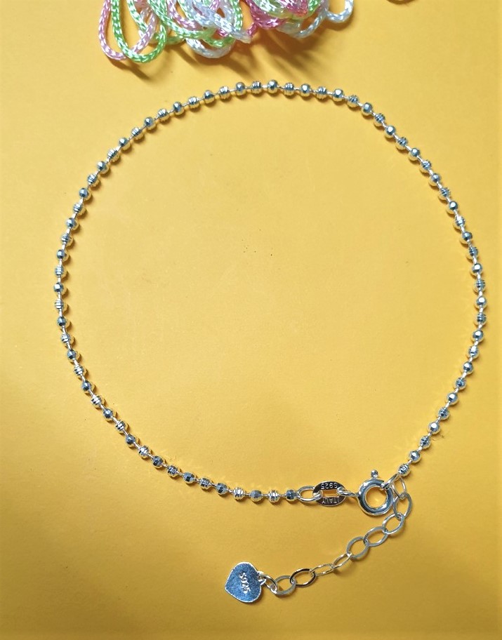 LẮC CHÂN BẠC NgọcHY - Bi Bạc 3mm