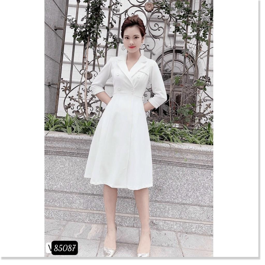 ĐẦM XOÈ TRẮNG VINTAGE SANG TRỌNG XINH XẮN , CHO CÁC NÀNG/ CÓ ĐỦ SIZE LANA FASHION