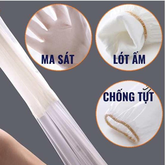 Găng Tay Dài 48 cm Có Chun Và Lót Ấm Siêu Bền Silicon Cao Cấp