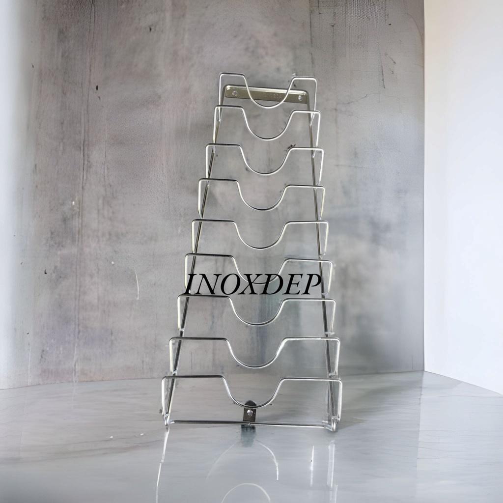 Máng nắp nồi xoong vung inox 304 láp inox dày 7 tầng 9 tầng chống rỉ sét kèm ốc vít
