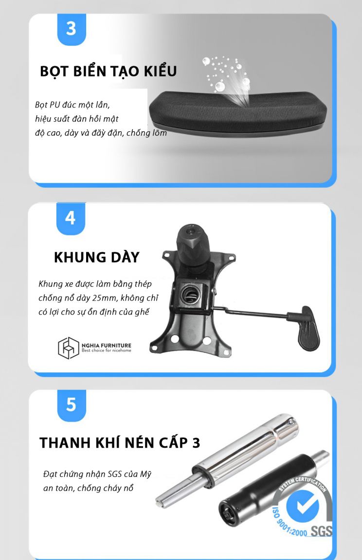 Ghế công thái học Tech-Z - Ghế học sinh hỗ trợ tư thế ngồi chuẩn khoa học