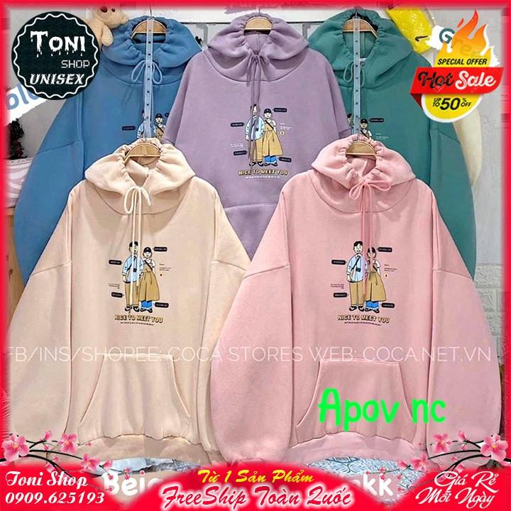 ÁO HOODIE - ÁO KHOÁC NỈ NGOẠI Tay Phồng Nice To Meet You (HD2690 - Ảnh Thật)