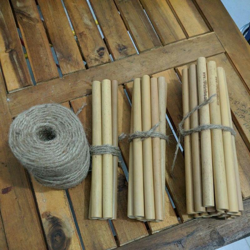 5 cây Ống hút tre tự nhiên