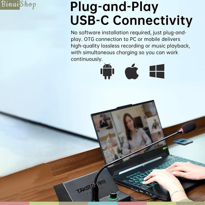 Takstar BN30B – Bộ Micro Cổ Ngỗng Kèm Loa Kép Công Suất 30W, DSP Chống Hú, Kết Nối Mở Rộng Đa Dạng Cho Phát Biểu, Họp Trực Tuyến, Giảng Dạy - Hàng chính hãng