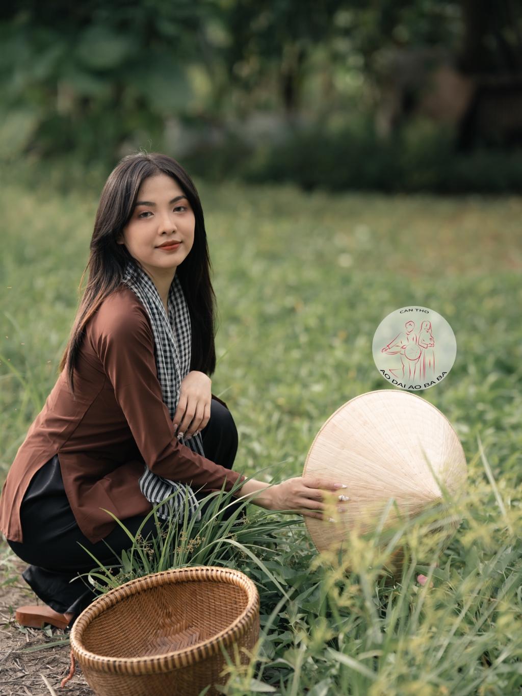 BIGSIZE bà ba lụa nâu - Có bộ bà ba Bigsize- may sỉ bà ba toàn quốc - May bộ bà ba theo yêu cầu - Quần lẻ đen phi bóng