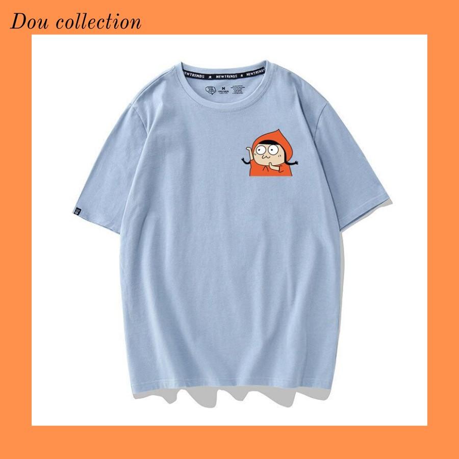 Áo Thun Trơn Icon Nhiều Màu Couple Nam Nữ Họa Tiết Cô Bé Quàng Khăn Đỏ - Unisex - Cotton - AT011