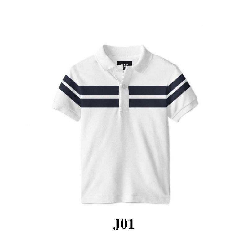 Áo Thun Polo unisex from rộng Có Cổ Vải Cá Sấu Trơn Trắng Phối màu 4 kiểu GSR 43