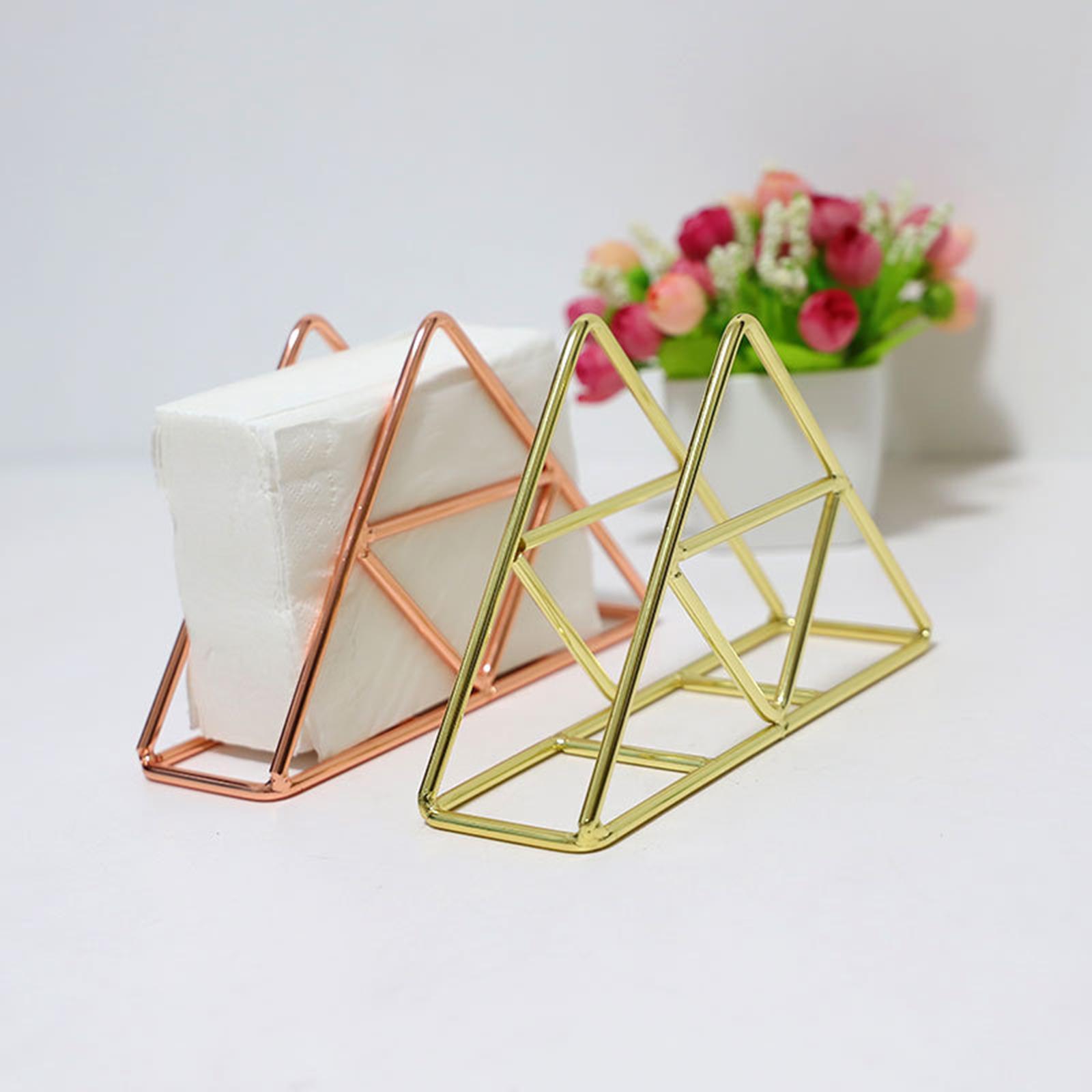 Durable Paper Napkin Holder Tissue Dispenser Golden