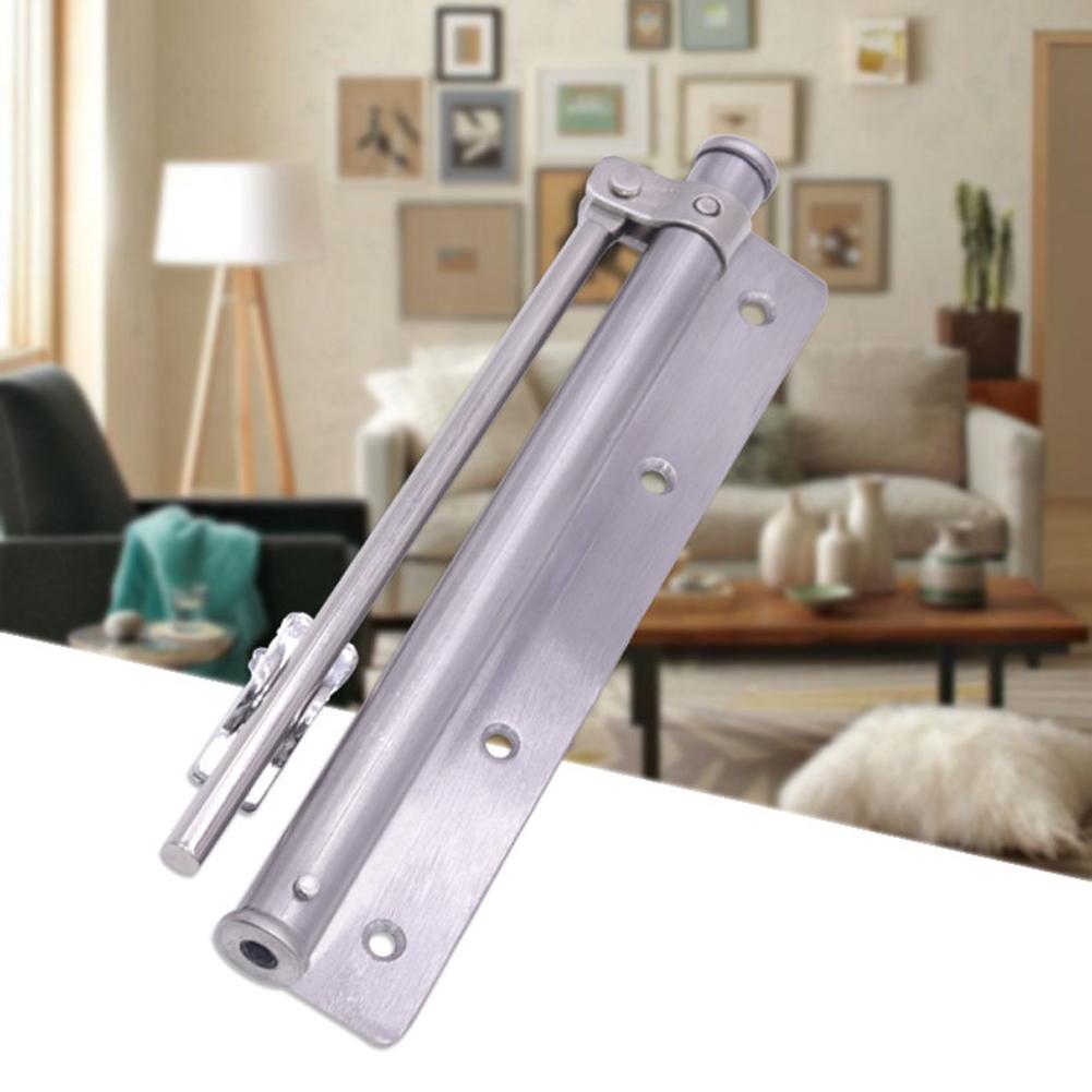 Bản lề cửa lò xo bằng thép không gỉ tự động đóng bạc có thể điều chỉnh