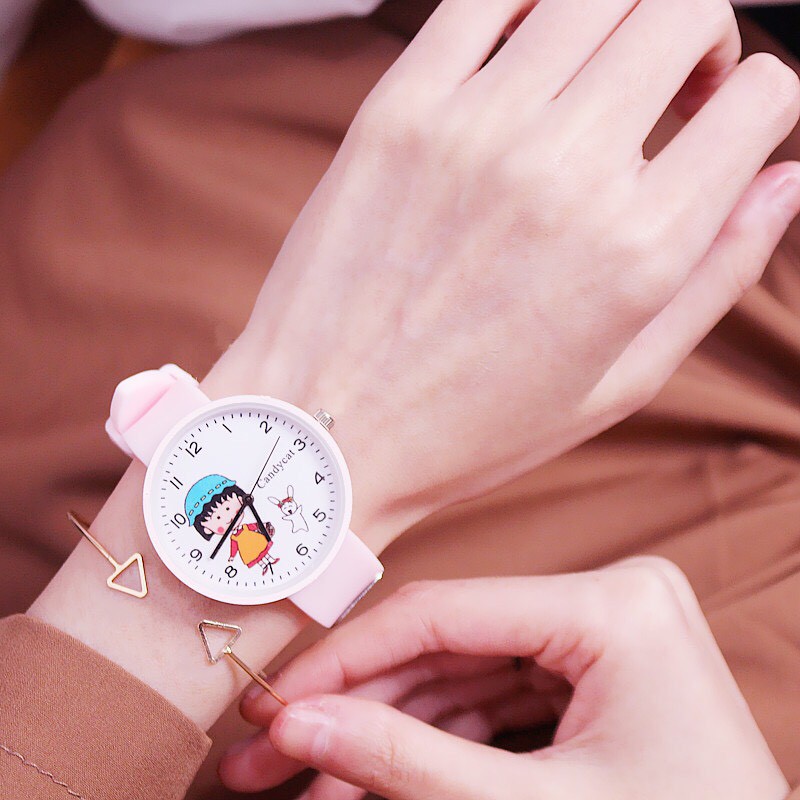 ( Giá Sỉ ) Đồng hồ thời trang nữ Candycat Maruko dây silicon nhiều màu cá tính CS1596
