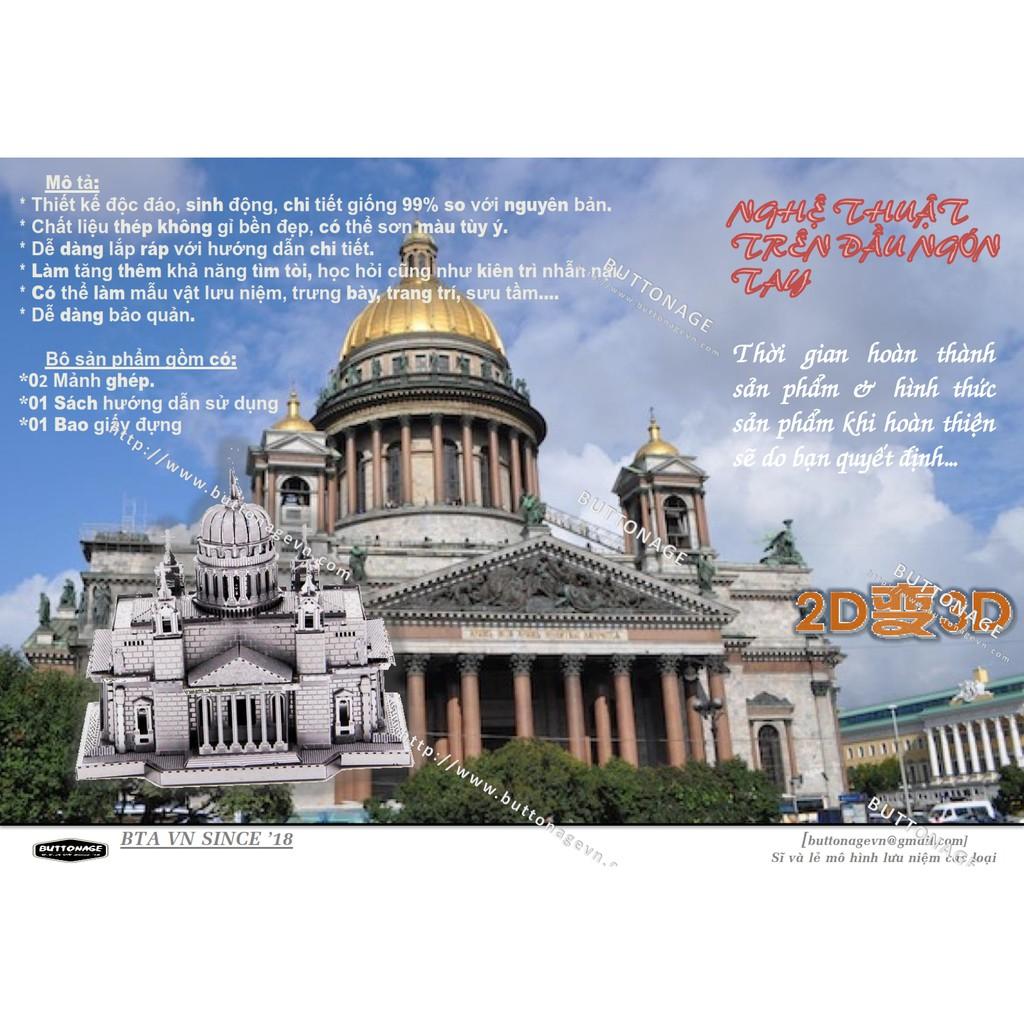 Mô Hình Lắp Ráp 3d Nhà thờ chính tòa Thánh Isaac