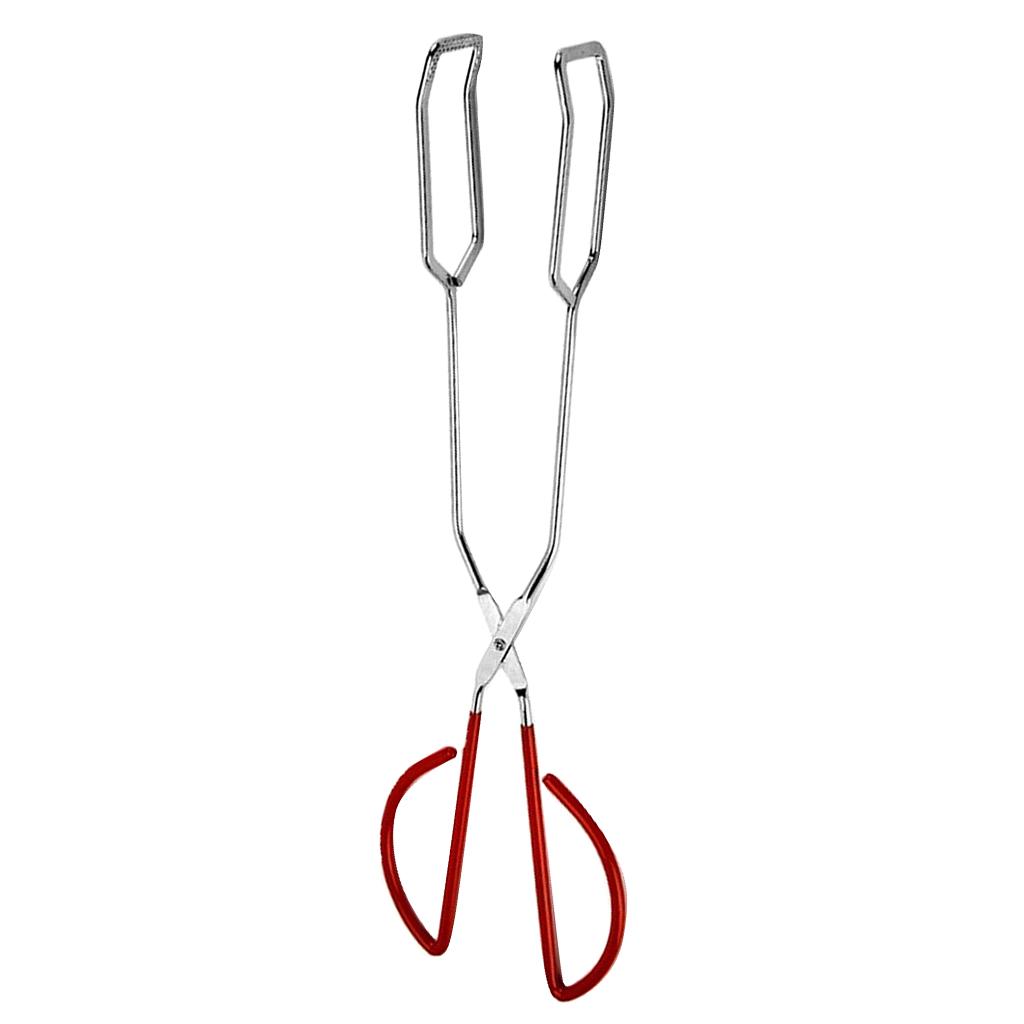 Easy Wash BBQ Barbecue Scissors Tongs Bread Tong Kitchen Buffet Pliers