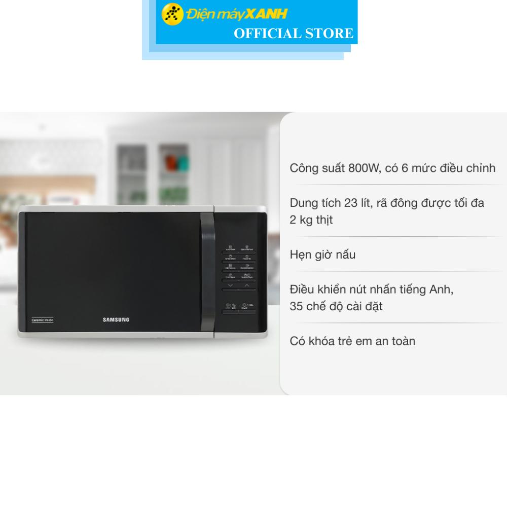 Lò vi sóng Samsung MS23K3513AS/SV-N 23 lít - Hàng Chính Hãng