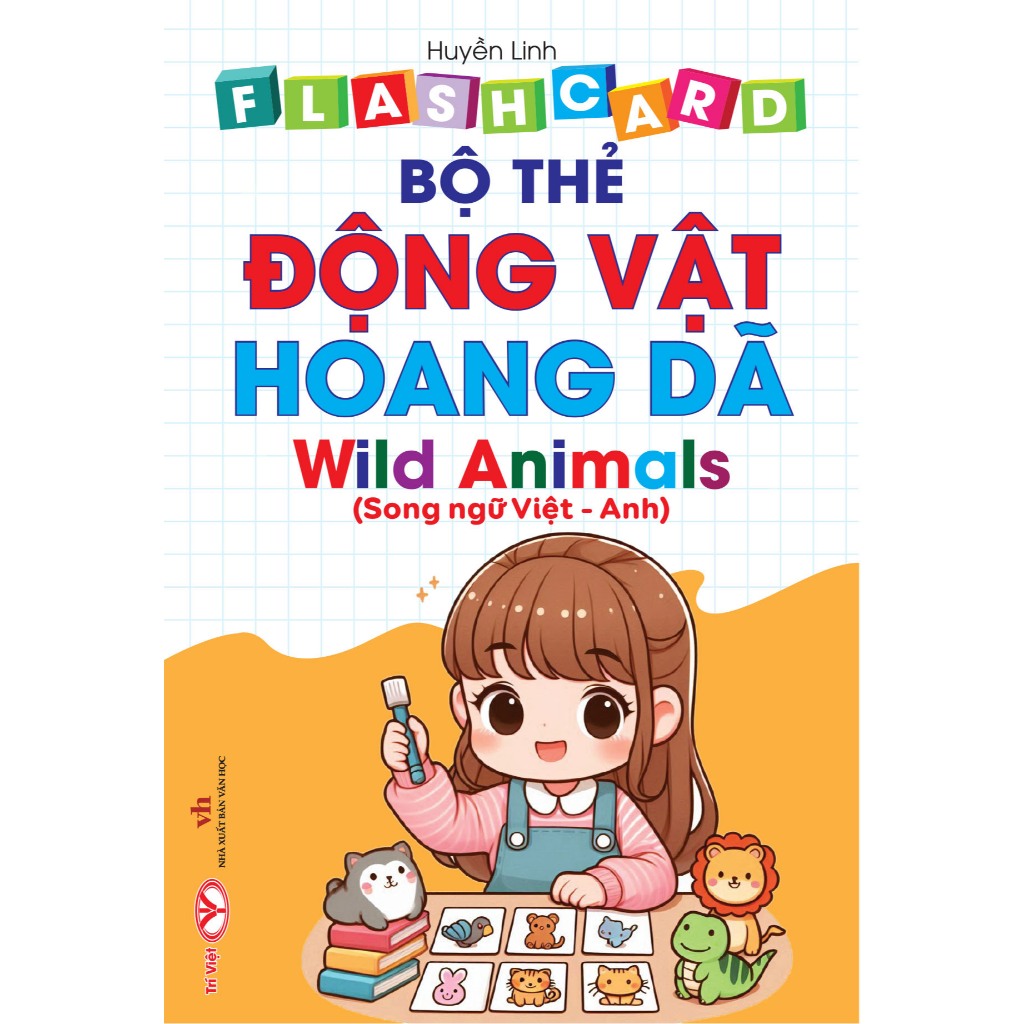 Bộ Thẻ Học Thông Minh Cho Bé - Flashcard Song Ngữ Việt - Anh - Động vật hoang dã - Wild Animals - Khổ 10x15cm - Trí Việt