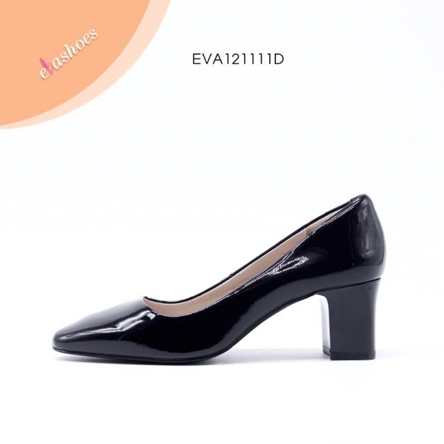 Giày cao gót đế vuông da bò 7cm Evashoes