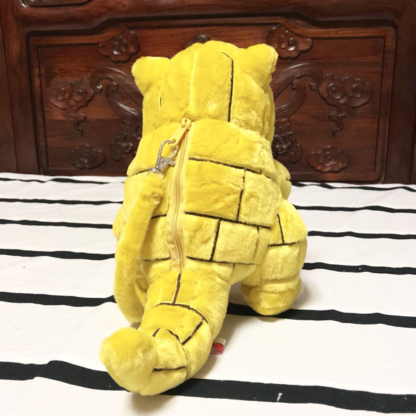 Gấu Bông Pokemon - Chuột Chũi Sandshrew Vàng Có Dây Kéo (25 Cm) Gb208 (Tặng 1 Móc Khóa Dây Da Pu Đính Đá Lấp Lánh