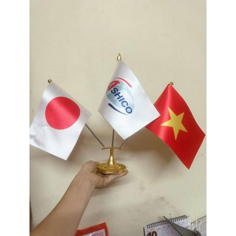 Cờ để bàn đế 3 inox