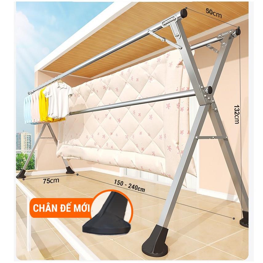 Sào phơi quần áo thông minh, cải tiến Bánh Xe, cây gấp gọn, giá giàn phơi có quà tặng móc chống bay