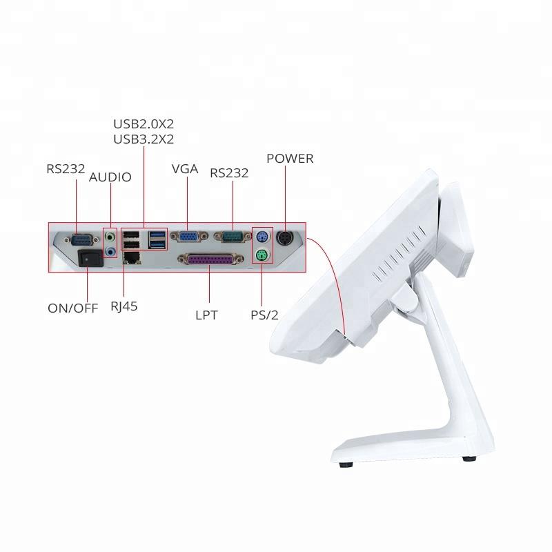 Máy tính tiền 15,6 inch phần cứng tất cả trong một pos để thanh toán hóa đơn
